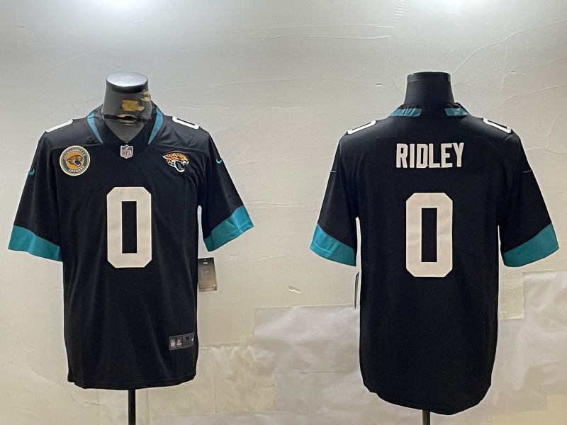 Men Jacksonville Jaguars 0 Ridley Black Second generation 2024 Nike Limited NFL Jersey style 2